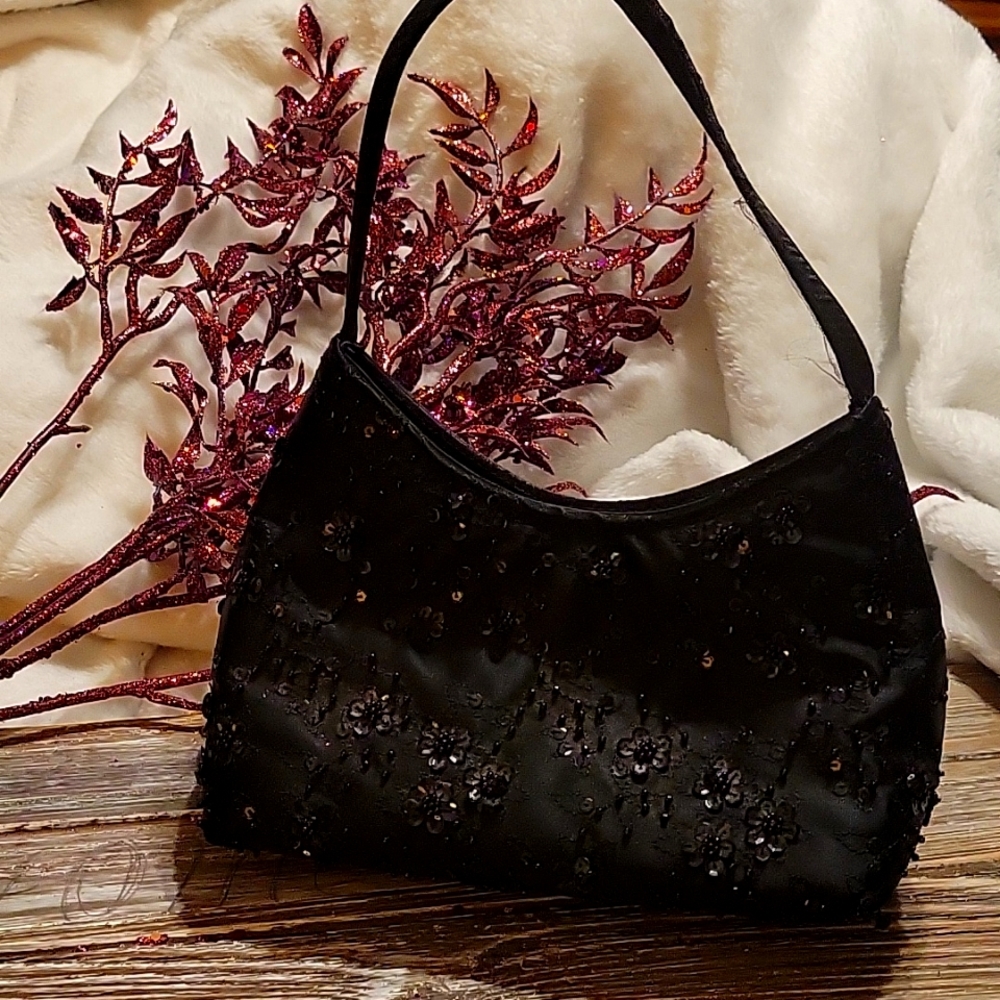 Small clutch sequin, beaded evening handbag